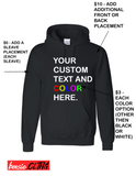 CUSTOM Wording Text HOODIE